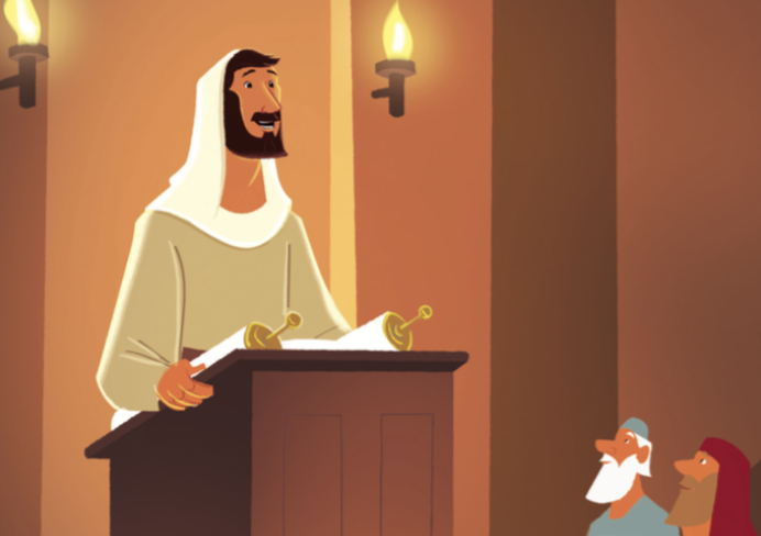 Jesus Teaching in the Synogogue